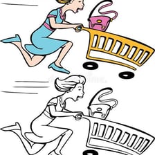 A person carrying a bag after completing a routine errand