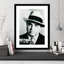 Portraits of actor Al Pacino and gangster Al Capone