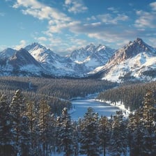 A mountain with a prominent summit above the surrounding landscape