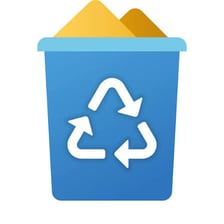 The Recycle Bin icon on a computer desktop