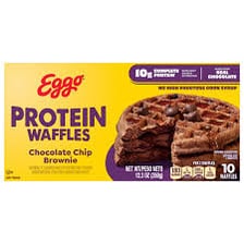 Package of Eggo Fully Loaded frozen waffles.