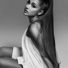 A portrait of singer Ariana Grande.