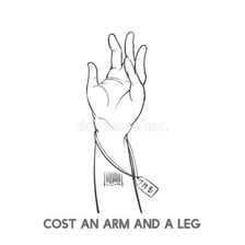 A conceptual illustration representing an extremely expensive purchase.