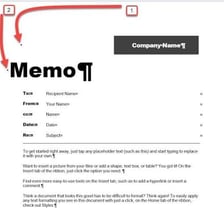 A short office memorandum placed on a desk.