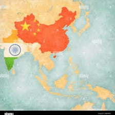 Map of Asia showing China and India.
