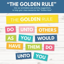 An educational illustration representing the Golden Rule