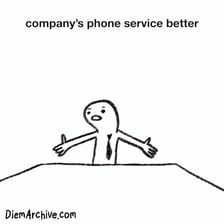 A person speaking into a phone while checking whether someone can hear them