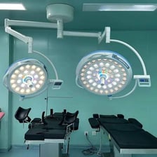 A hospital operating room prepared for surgery.