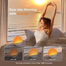 A person wakes near a window as the sun rises.