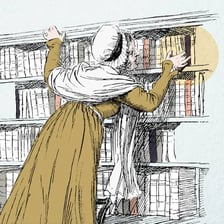 A person reading a Jane Austen novel.