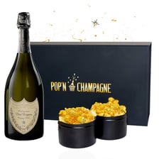 A bottle of Dom Pérignon Champagne.
