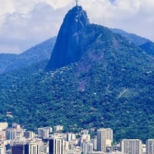 Rio de Janeiro with Christ the Redeemer and the surrounding landscape