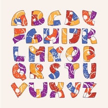 An educational graphic showing the alphabet letters U, R, S, and T in sequence