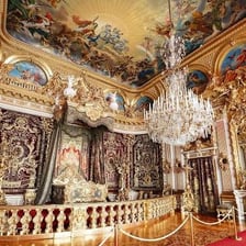 An elaborately decorated interior with detailed ornamentation
