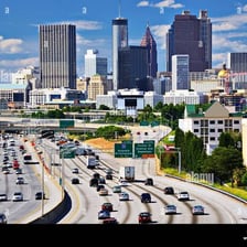 The Atlanta skyline in Georgia