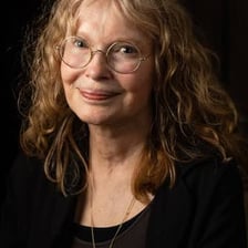 A portrait of actress Mia Farrow
