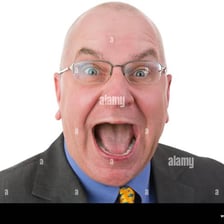 A person showing surprise and amazement