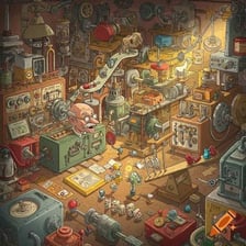 A cluttered room illustrating the phrase “a mess.”
