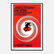A poster for Alfred Hitchcock’s 1958 film Vertigo
