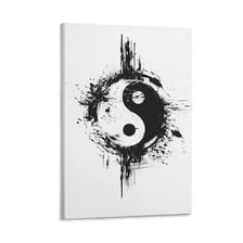 A traditional black-and-white yin-yang symbol.