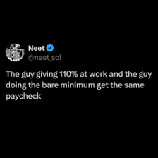 A worker receiving or holding a paycheck.