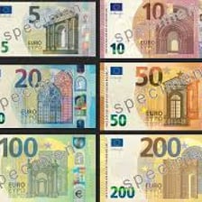 Euro banknotes displayed as the common currency of Italy and Germany.