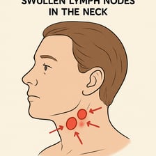 A medical illustration showing the locations of lymph nodes in the neck