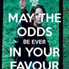 A visual representation of The Hunger Games quotation about the odds