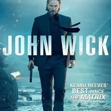 Promotional artwork for the 2014 film John Wick featuring Keanu Reeves.