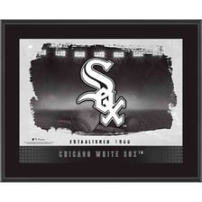 The Chicago White Sox logo and baseball uniforms