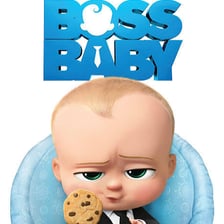 The suited baby character from The Boss Baby