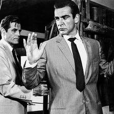 A film image depicting James Bond as a secret agent.