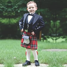 A young Scottish boy outdoors