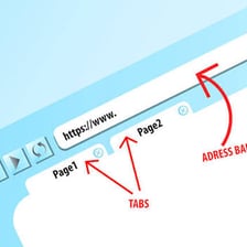 A web browser address bar showing a .com domain