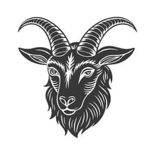 An illustration of the goat symbol associated with Capricorn