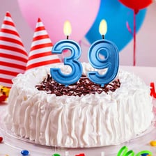 A birthday cake with candles representing a person’s age.