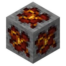 Ore blocks visible in an underground Minecraft cave
