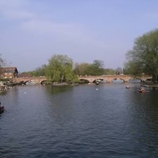 The River Avon near Stratford-upon-Avon, associated with Shakespeare.