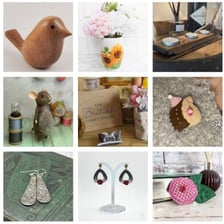 Handmade craft products associated with the Etsy marketplace