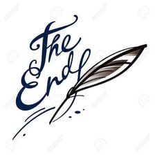 An open book showing its concluding pages.