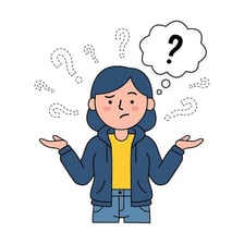 A person shrugging with a questioning expression.