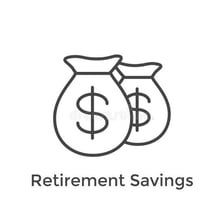 A retirement savings concept represented by a nest egg and coins