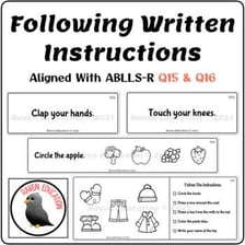 A person reads and follows a set of instructions.