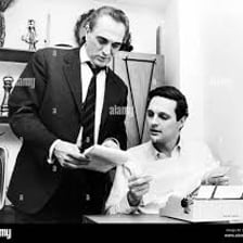 Photographs of actors Alan Alda and Robert Alda