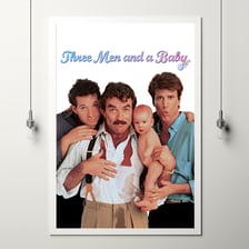 The poster for the 1987 film “Three Men and a Baby”