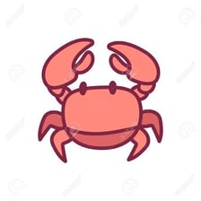 A crab depicted as the symbol for the zodiac sign Cancer