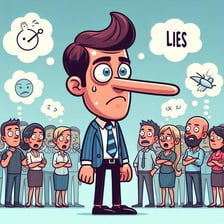 A detective appearing to realize that someone is hiding the truth.