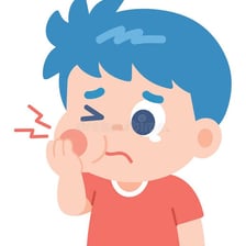 An illustration contrasting tooth pain with emotional heartache.