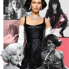 People wearing tall, rounded bouffant hairstyles