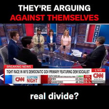 A news discussion revisiting a previously covered story